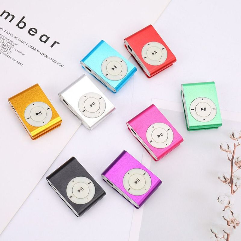 Új Mini MP3 lejátszó Színes Stílusos Design Zenei Média MP3 Divatos hordozható Clip támogatás Walkman USB TF kártya 8 szín_voghion.com