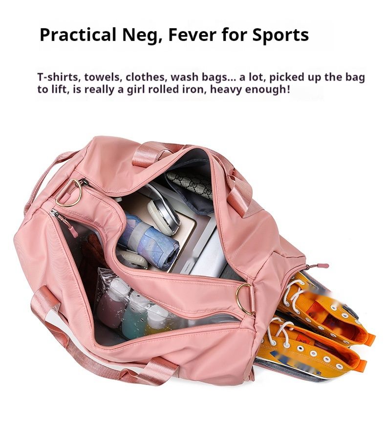 Travel dry wet separation exercise yoga fitness bag large capacity short distance travel training_voghion.com