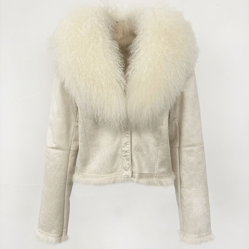 Damenmantel mit Wildleder-Pelzbesatz – Kurze Winterjacke mit Kaninchenfellfutter (Schwarz/Burgunderrot/Khaki/Weiß, S-3XL)_voghion.com