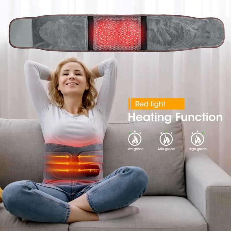 Cintura riscaldante elettrica per massaggio Cintura riscaldante per pancia rossa con ricarica USB Cintura riscaldante per utero_voghion.com
