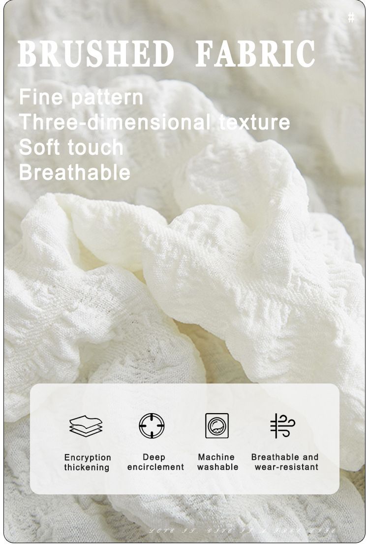 Thickened Bubble Gauze Sofa Bed Cover With Skirted Hem, Full Elastic Slipcover For Armless Couches & Foldable Beds, Anti-Slip Solid Color Protector_voghion.com