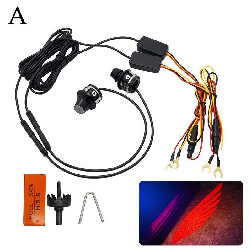Rétroviseur de voiture de style universel, projection d'aile d'ange, projecteur de bienvenue, éclairage de tapis_voghion.com