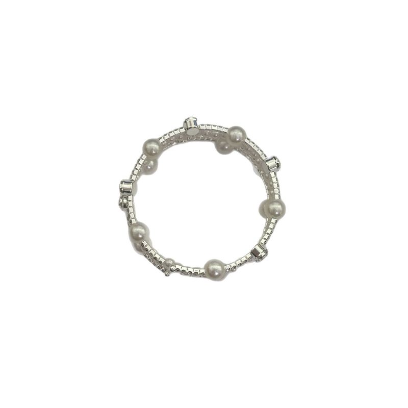 Pulsera multicapa con perlas y diamantes de imitación para mujer, diseño único, joyería elegante y moderna._voghion.com