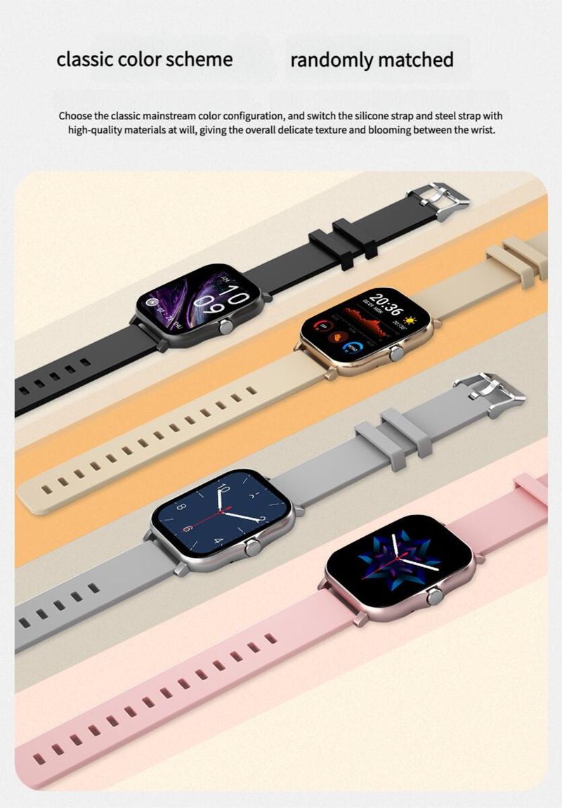 Touch Screen Smart Sports Waterproof Multifunctional Heart Rate Detection Dynamic Bluetooth Call Watch_voghion.com