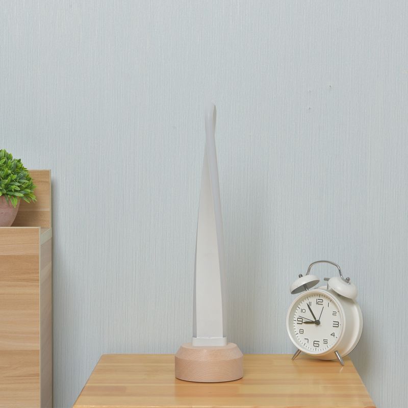 Lámpara de noche LED inteligente de madera maciza, creativa, nueva y única, estilo japonés, europeo, con USB, ideal como regalo para bodas o como luz de noche._voghion.com