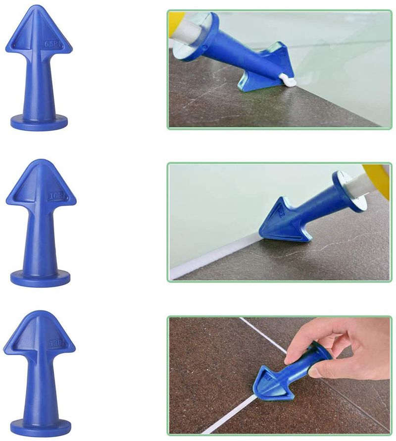 3er-Pack Silikon-Dichtungsdüsen mit Schaber – Gummispitzen in verschiedenen Größen zum Auftragen von Dichtmitteln und Klebstoffen (Blau/Grün/Türkis)_voghion.com
