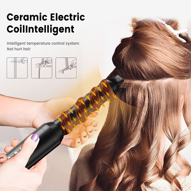 Nuovo pettine ad aria calda cinque in uno ad alta velocità, styling per la cura dei capelli con ioni negativi, ferro arricciacapelli, asciugacapelli domestico_voghion.com