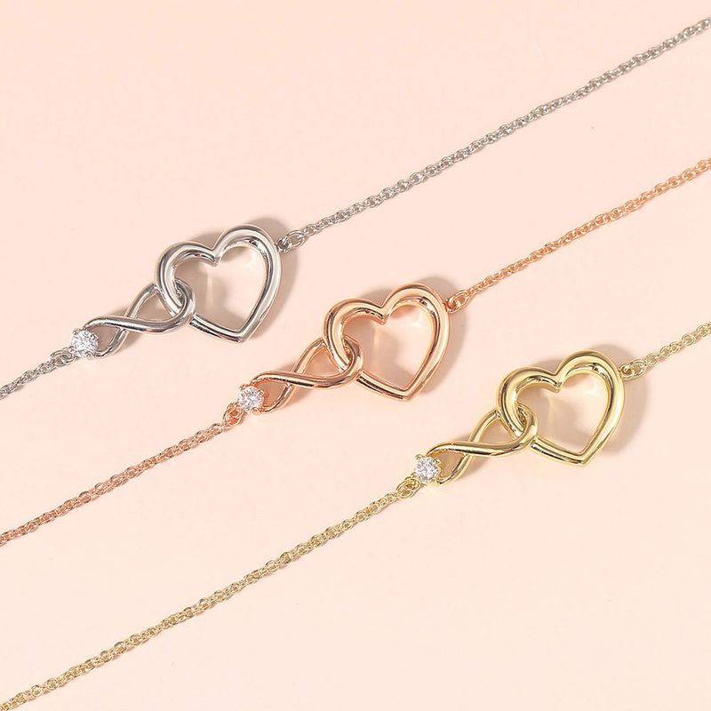 Hohles 8-Zeichen-Armband in Form einer unendlichen Liebe für Frauen, einzelner Zirkon, einfacher, vielseitiger Handschmuck_voghion.com