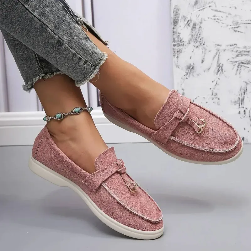 Women's Loafers Slip OnShoes Casual Comfortable Office Flat - Soft Leather Retro Thick Sole Lazy Slip-On For Women Beach_voghion.com