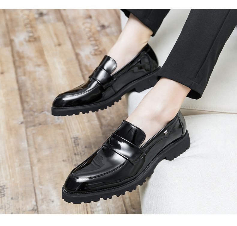 Men's British Leather Shoes, Korean Style, Pointed Toe Business Suits, Summer Large Size White Shoes, Casual Pointed Toe Men's Shoes_voghion.com