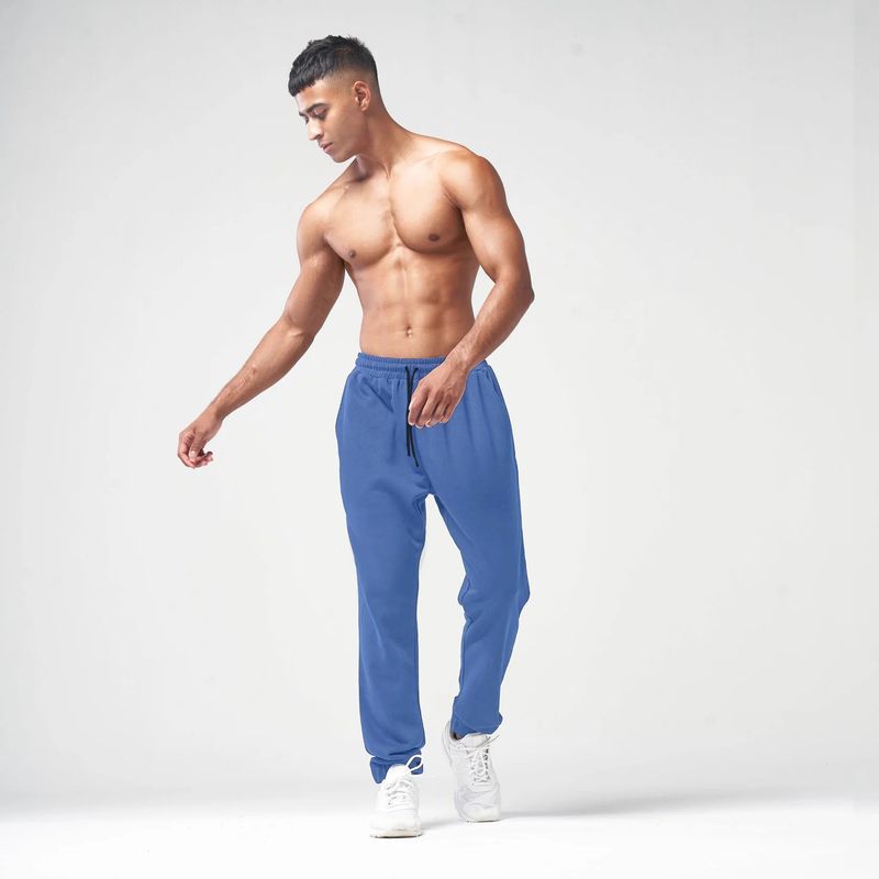 Slim-Fit-Jogginghose für Herren – Sportliche Laufhose aus Polyester (Schwarz/Blau/Khaki, M-3XL, 95 % Polyester, dehnbar und leicht)_voghion.com