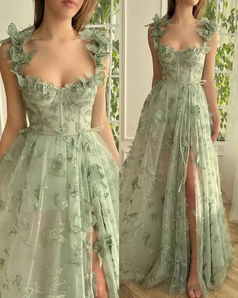 Abito da sera da donna, nuovo temperamento, lungo, Amazon, elegante, in pizzo, per banchetto, spiaggia_voghion.com