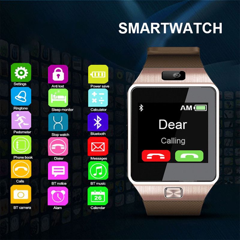 DZ09 Mobil Relogio Reloj Akıllı Smartwatch Rohs Android İzle Sim Kart Yuvası Desteği Akıllı Telefon ile Samsung için_voghion.com