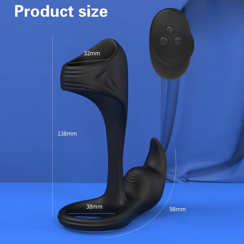 Vibrating Ring Vibrator Delay Ejaculation G Spot Clit Stimulate Massager Sex Toys for Men Couple Dick Sleeve_voghion.com