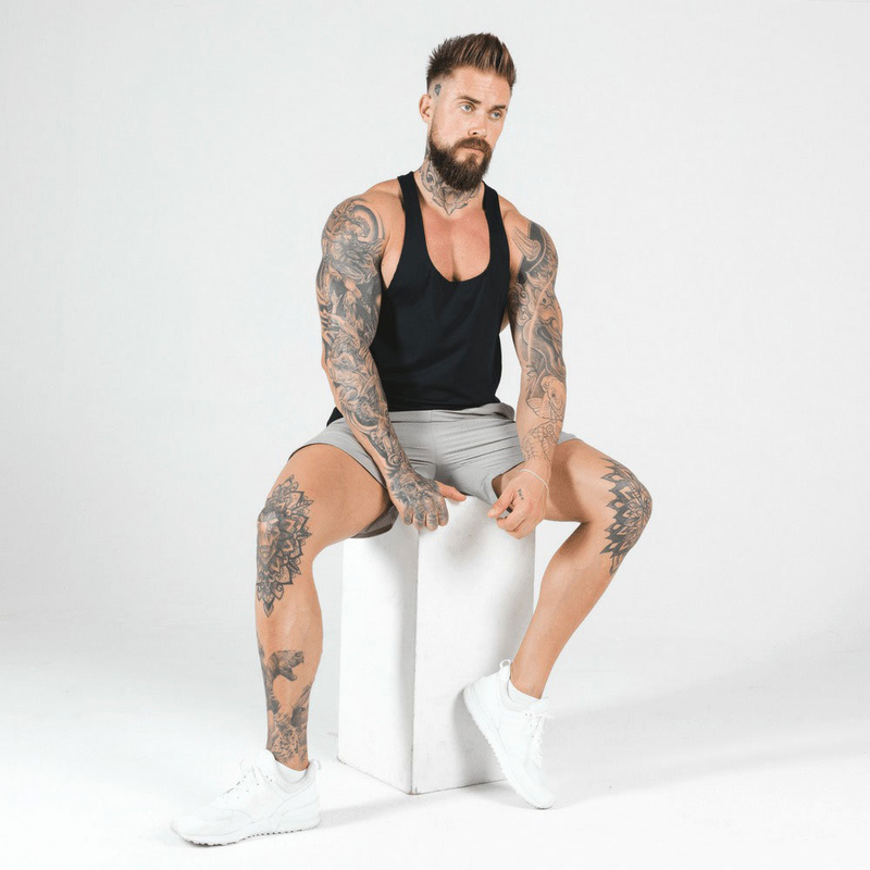 Muscle Fitness Male Brother Sommer Sport Freizeit Elastisch Quick Dry Blank Light Plate No Splice Tank Top_voghion.com