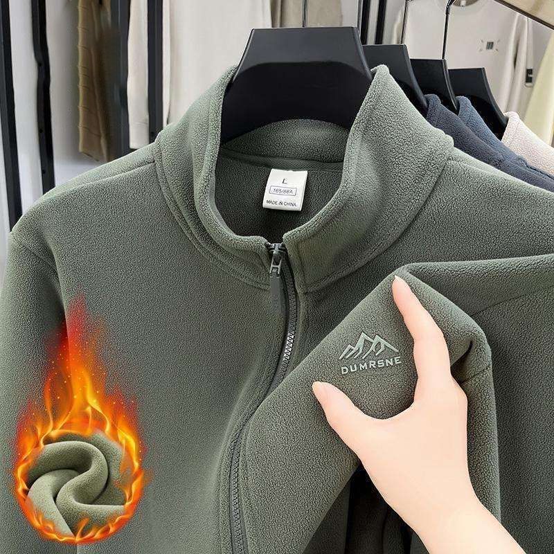Giacca da uomo, pile double face, cardigan casual spesso e caldo, felpa in pile integrata per autunno e inverno_voghion.com
