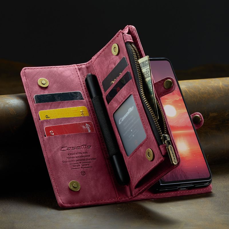 Compatible With New Samsung Fold7 Flip Z FOLD6 Card Slot Phone Leather Case Multifunctional Wallet_voghion.com