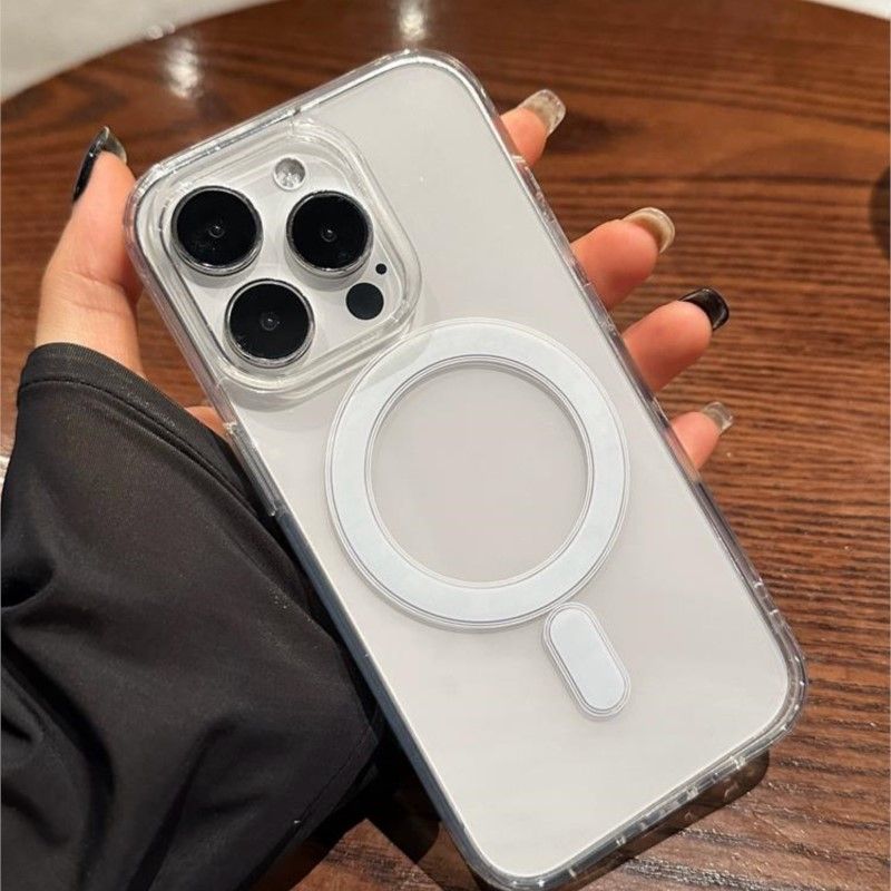 Funda magnética transparente original con carga inalámbrica MagSafe para iPhone 17, Air 16, 15, 14, 13, 12, 11 Pro Max, 7, 8 Plus_voghion.com