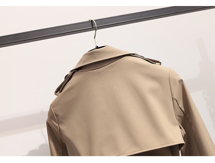 2023 Koreanischer neuer mittellanger Trenchcoat für Frauen, Frühling und Herbst, zierlicher Mantel im britischen Stil_voghion.com