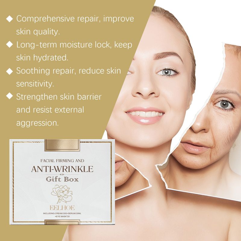 EELHOE Geschenkbox zur Gesichtspflege, feuchtigkeitsspendendes und feuchtigkeitsspendendes Pflege- und Lotionsset zur Verjüngung der Gesichts- und Augenhaut_voghion.com