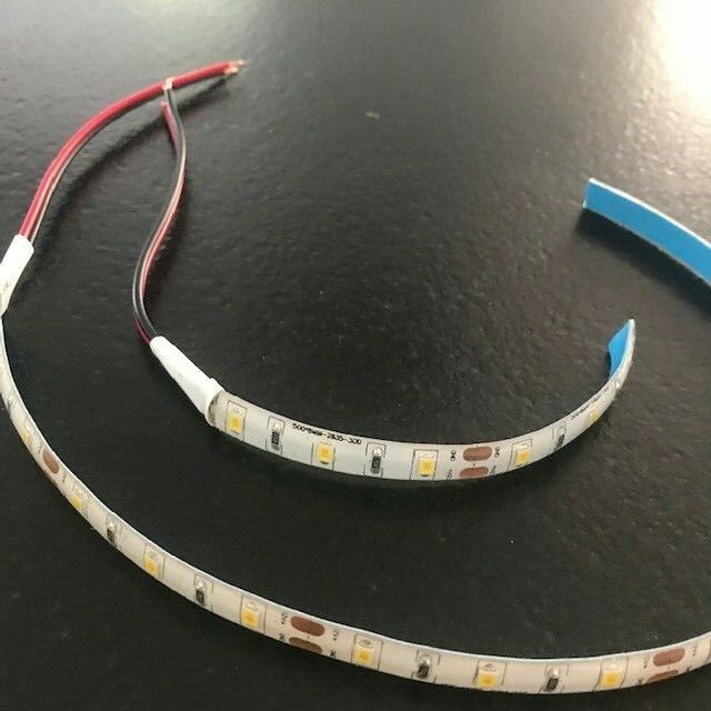 LED-Streifen, 12 V, für Modellbahn, Flugzeug, Drohne, Weiß, Blau, Rot, Grün, Warmweiß, 10 cm, 30 cm_voghion.com