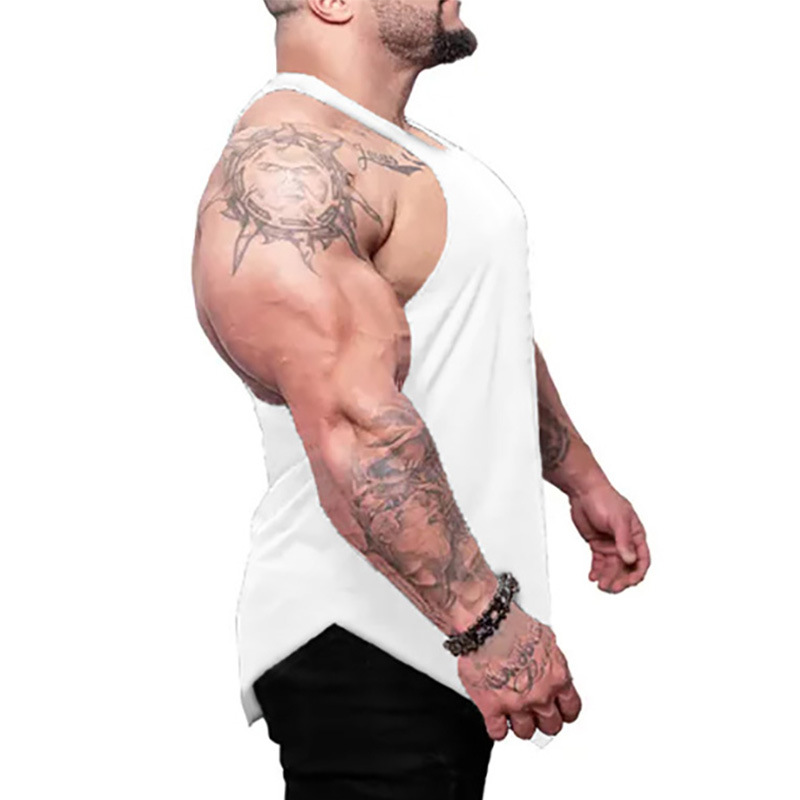 Herrenbekleidung Guochao Broccoli Fitness-Unterhemd Herren Slim Elastic Trainingskleidung Baumwolle Bodybuilding T-Shirt_voghion.com