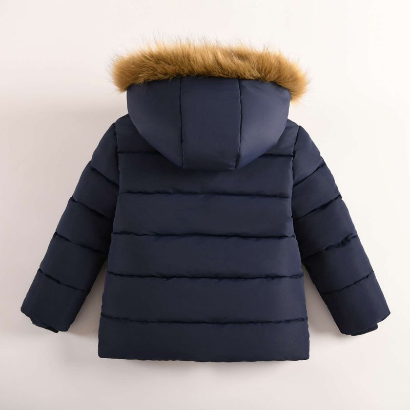 European And American New Winter Boys' Cotton Coats For Children's Middle And Large Children With Hoods, Plush And Thickened Warm Cotton Coats_voghion.com