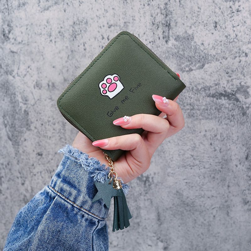 New Korean Style Wallet Women's Short Large Capacity Zipper Wallet All-Match Fashion Simple Clutch_voghion.com