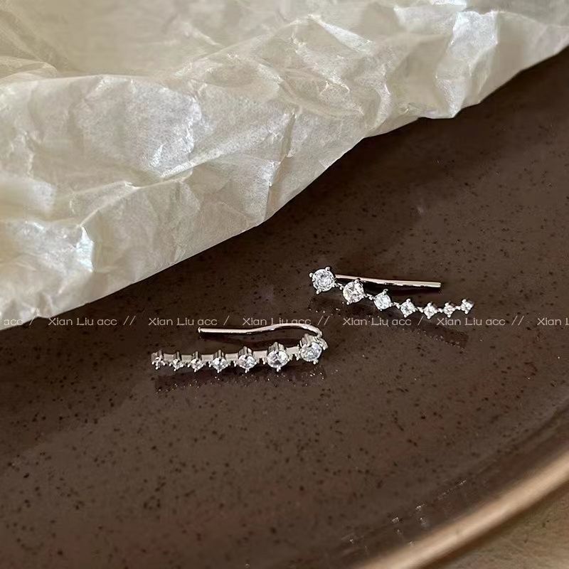 Zircone Super Flash Donna 2024 Luce Lusso Premium Earnail Design Clip Ossea Temperamento Orecchio Gioiello_voghion.com