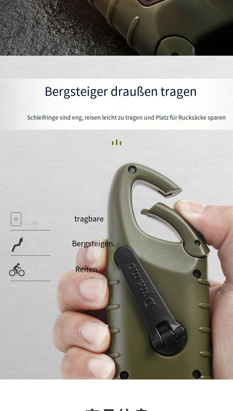 Press Crank Hand Squeeze Self-Generating Flashlight LED Solar Charging Three Lights Mini Outdoor Portable_voghion.com