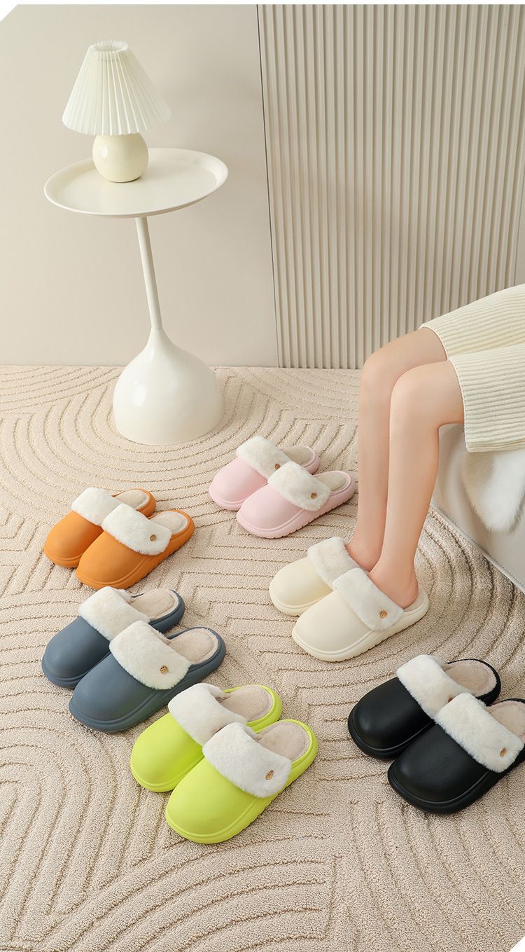Abnehmbare, waschbare Damen-Winter-Hausschuhe für den Innenbereich, rutschfest, wasserdicht, warm, dicke Sohle, Plüsch-Baumwoll-Hausschuhe für Herren_voghion.com