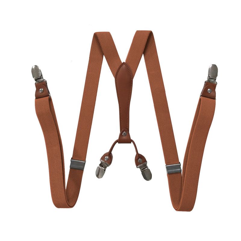 Tirantes VOOTHOST de 4 clips negros para hombre, 2,5 cm, para pantalones de mujer, con tirantes ajustables, color negro F0219_voghion.com