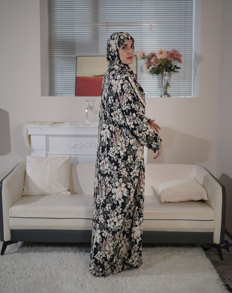 Women's Clothing lace hooded prayer robe fashion _voghion.com