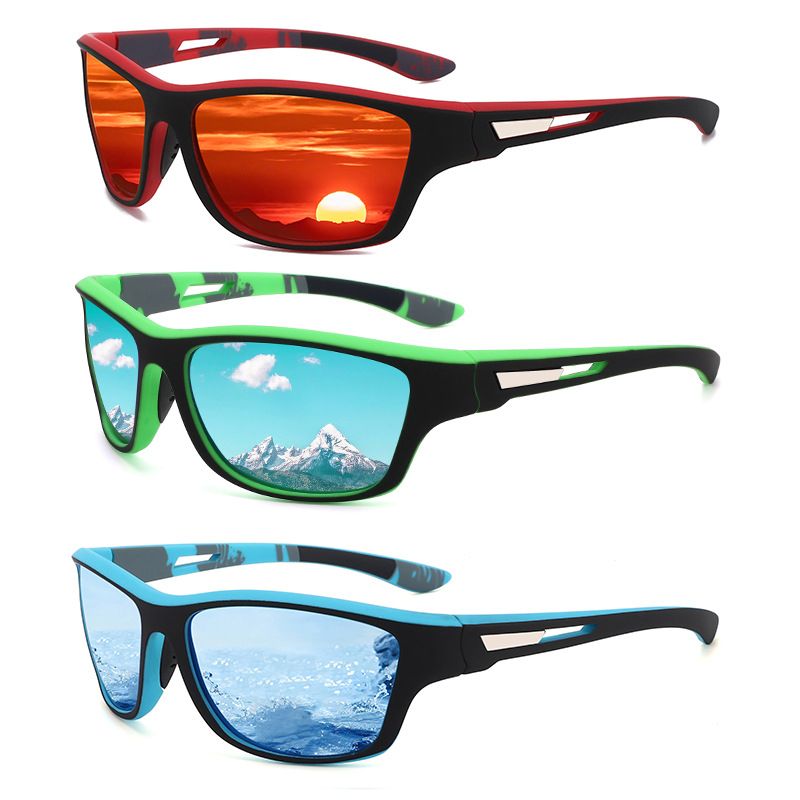 Lunettes de soleil polarisées colorées pour hommes, verres teintés, pour la pêche, le cyclisme, les sports de plein air, 336_voghion.com