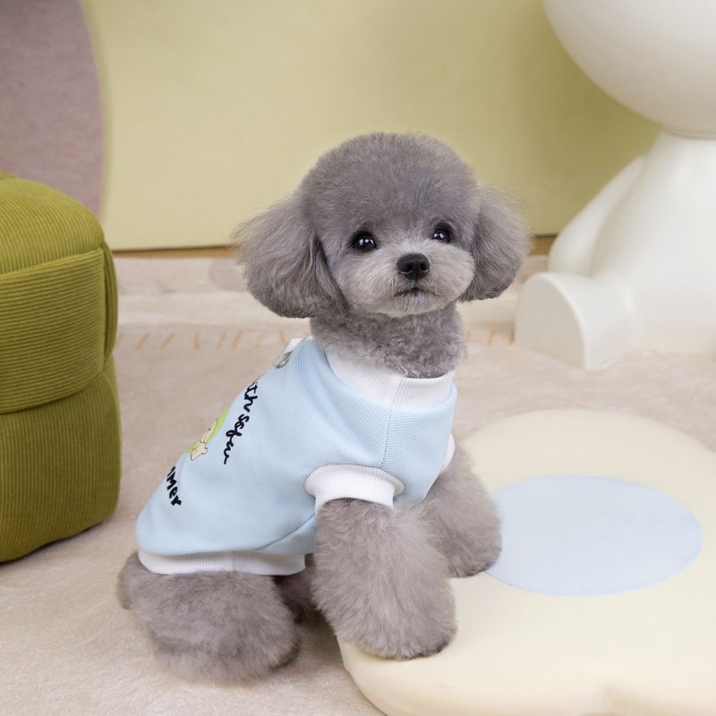 Vêtements pour chien Printemps Été Bichon Teddy Pet Gilet Sangle 25 Trois Chiots Imprimer T_voghion.com