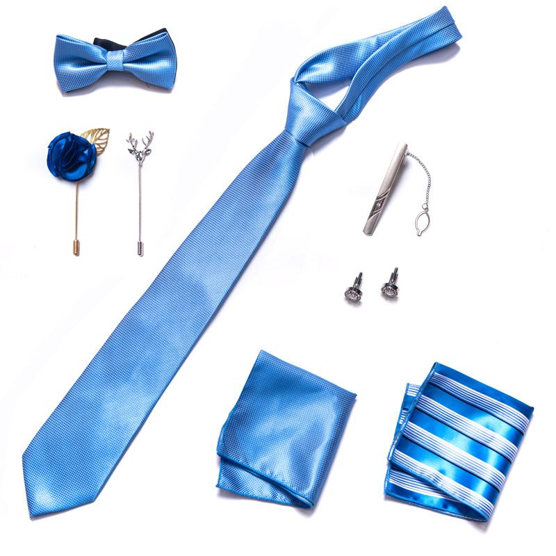 Abito cravatta pronto, papillon, accessori da uomo, set da 8 pezzi, corpetto, spilla, gemelli, abito formale, matrimonio_voghion.com