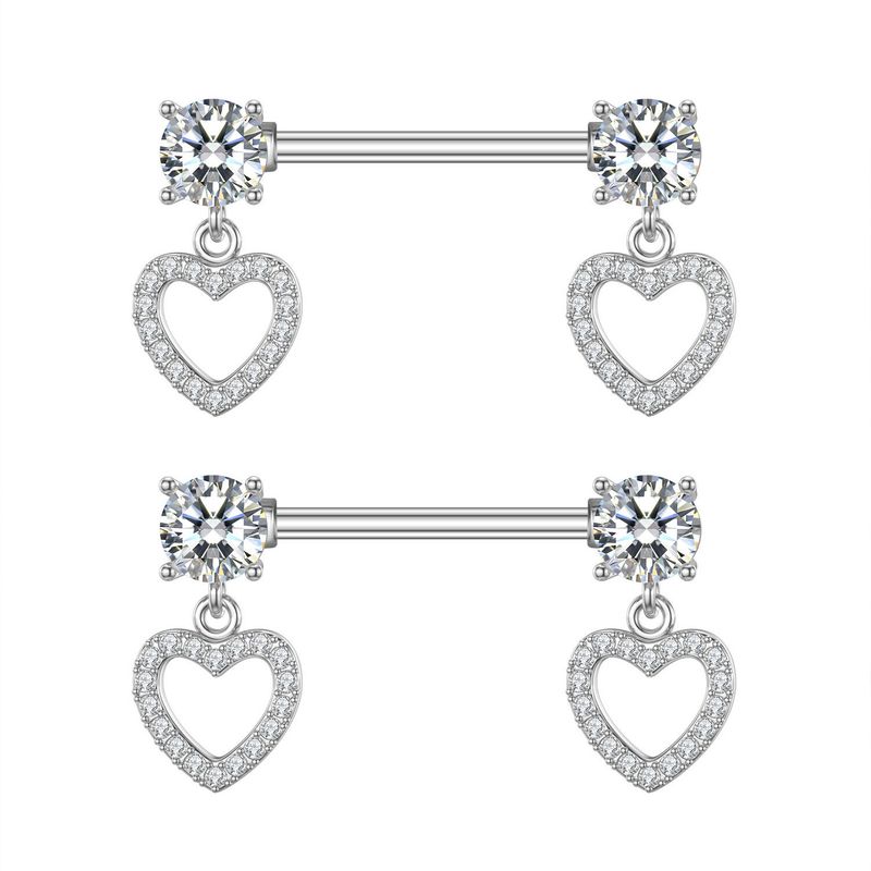 Piercing al capezzolo con zircone per donna, gioielli per il corpo_voghion.com