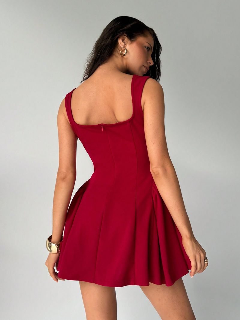 Roupas femininas verão 2025 novo vestido slim fit com costas nuas sem mangas colete e saia camisola_voghion.com