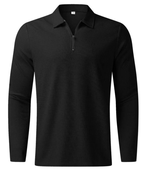 Neues Herren-Langarm-Poloshirt mit Digitaldruck, Umlegekragen, Reißverschluss und schmaler Passform (Modell 2025)_voghion.com