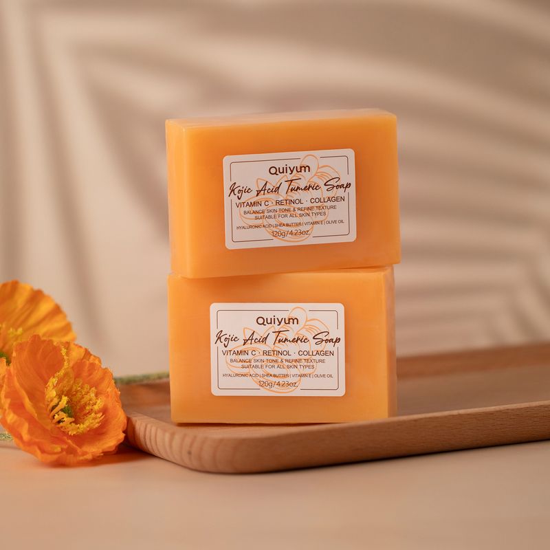 QUIYUM Sapone fatto a mano pulito all'acido cogico 120 g Sapone agli oli essenziali_voghion.com