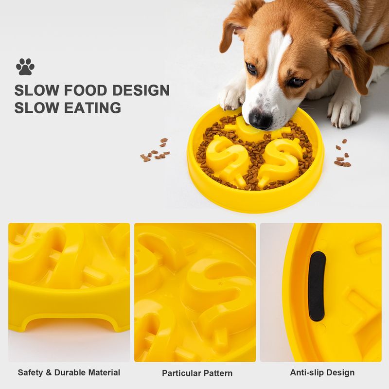 Feeding Anti-Slip Anti-Tip For Small Medium Dogs And Cats Anti-Choke Slow Feeder Dog Bowl Pet Supplies_voghion.com