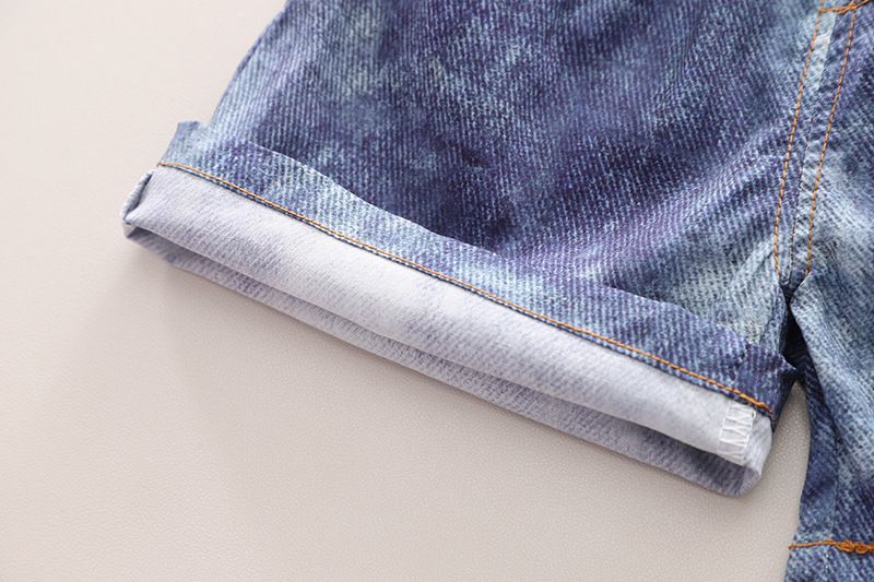 Summerkostüm 2024 Neit Moudegt Jongen Huesenpopp Kuerzärmlech Zwee-Stéck Set fir Puppelcher a Kannermoud_voghion.com