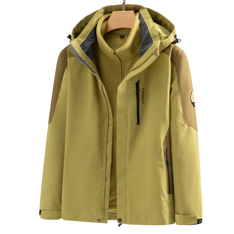 Abnehmbarer 3-in-1-Zweiteiler für Herren und Damen mit goldenem Nerzfleece-Futter, wind- und wasserdichter Outdoor-Skianzug für Paare_voghion.com