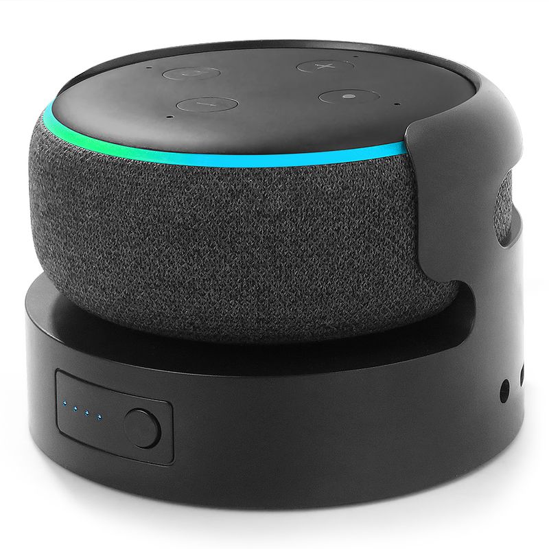 Bärbart uppladdningsbart Alexa Smart Speaker Stand för Echo Dot 3rd 5200mAh/10400mAh batteribas_voghion.com