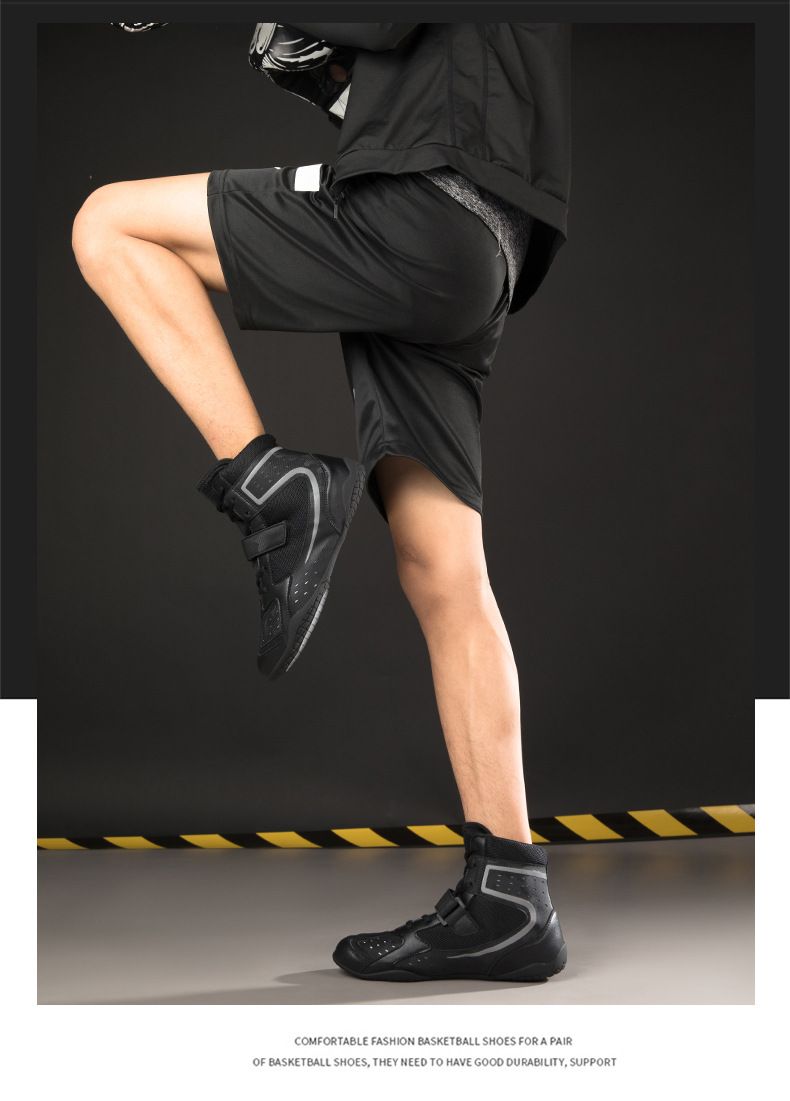 Chaussures unisexes pour couple, chaussures de boxe, chaussures de lutte, antidérapantes, légères, pour entraînement Sanda, chaussures de combat, compétition professionnelle_voghion.com