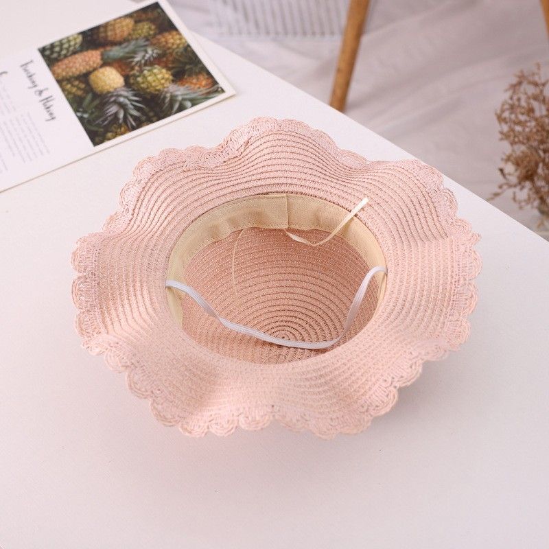 2020 Nuova Estate Per Bambini di Paglia Della Ragazza di Modo Piccola Borsa a Tracolla Set Genitore Bambino Pescatore Cappello Bacino con Grandi Grondaie_voghion.com