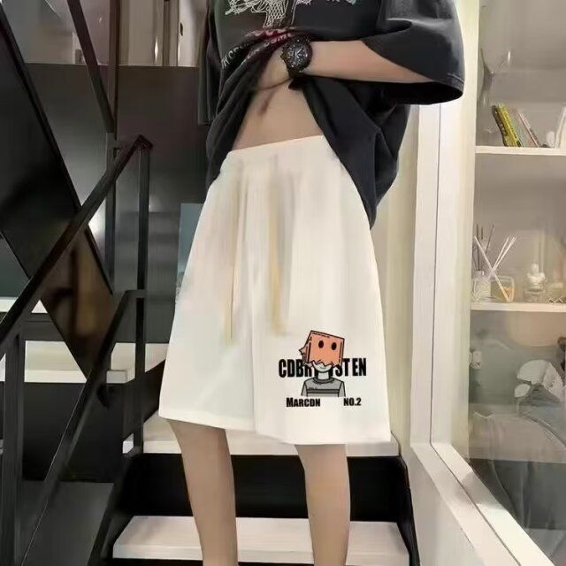 2024 Zomer Sport Shorts, Heren Veelzijdige Casual Koppels Losse Kwart Micro Elastische Strandbroek, Trendy_voghion.com