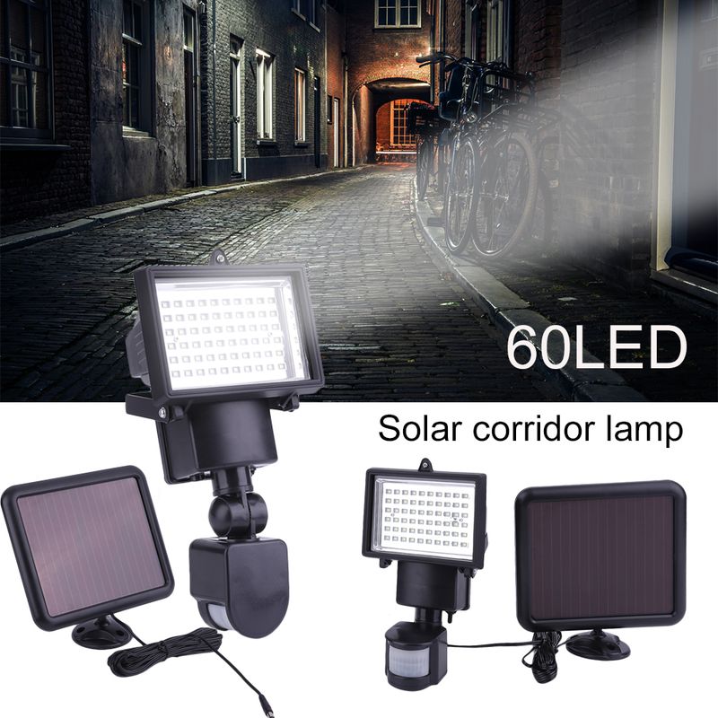 Pannello solare 60/100SMD LED SMD ad alta luminosità con sensore di movimento per esterni, giardino, strada, percorso_voghion.com