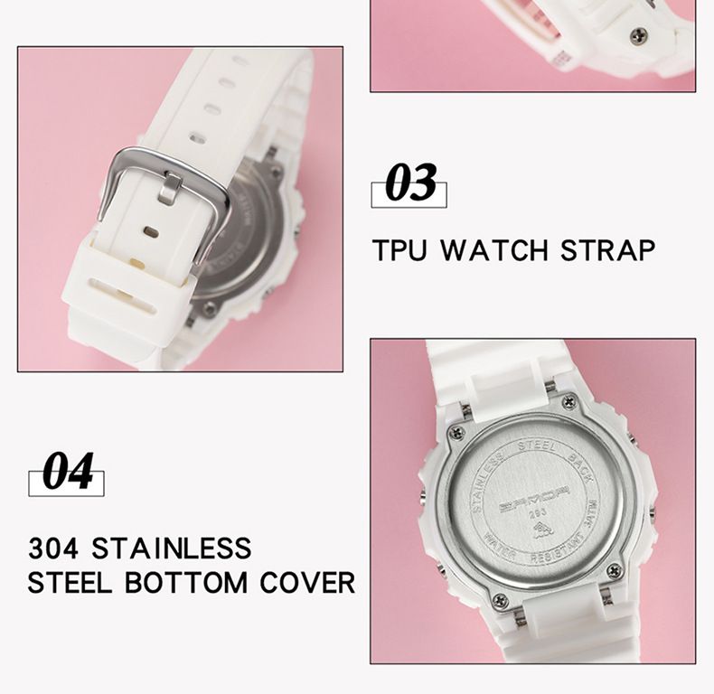 Elegante orologio sportivo digitale quadrato con impermeabile, luce notturna e multifunzione per stili di vita attivi, orologio luminoso alla moda per studenti_voghion.com