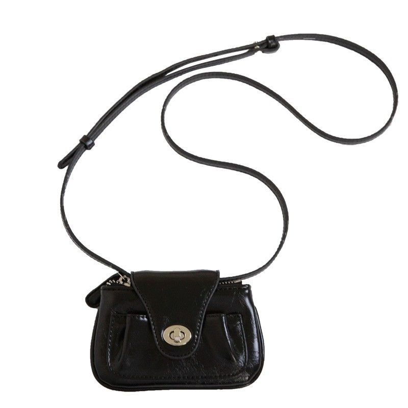 Whiterm2025 Borsa a tracolla piccola con catena in pelle cerata e mini carina da donna coreana_voghion.com